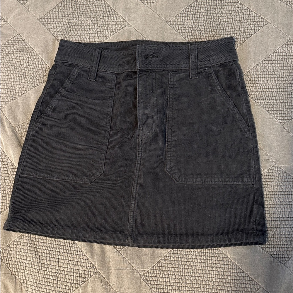 American Eagle Outfitters Black Corduroy Skirt